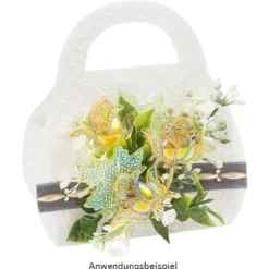 Kristallkunst, Schmuckstein Ahornblatt, 10cm x 30cm, selbstklebend, verschiedene Farben, 5 Bogen
