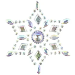 Kristallkunst, Stern-Ornament, 10cm x 30cm, selbstklebend, klar irisierend