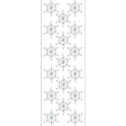Kristallkunst, Stern-Ornament, 10cm x 30cm, selbstklebend, klar irisierend