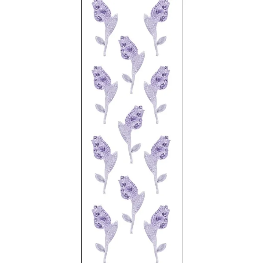 Kristallkunst, Tulpe, selbstklebend, 10cm x 30cm, flieder