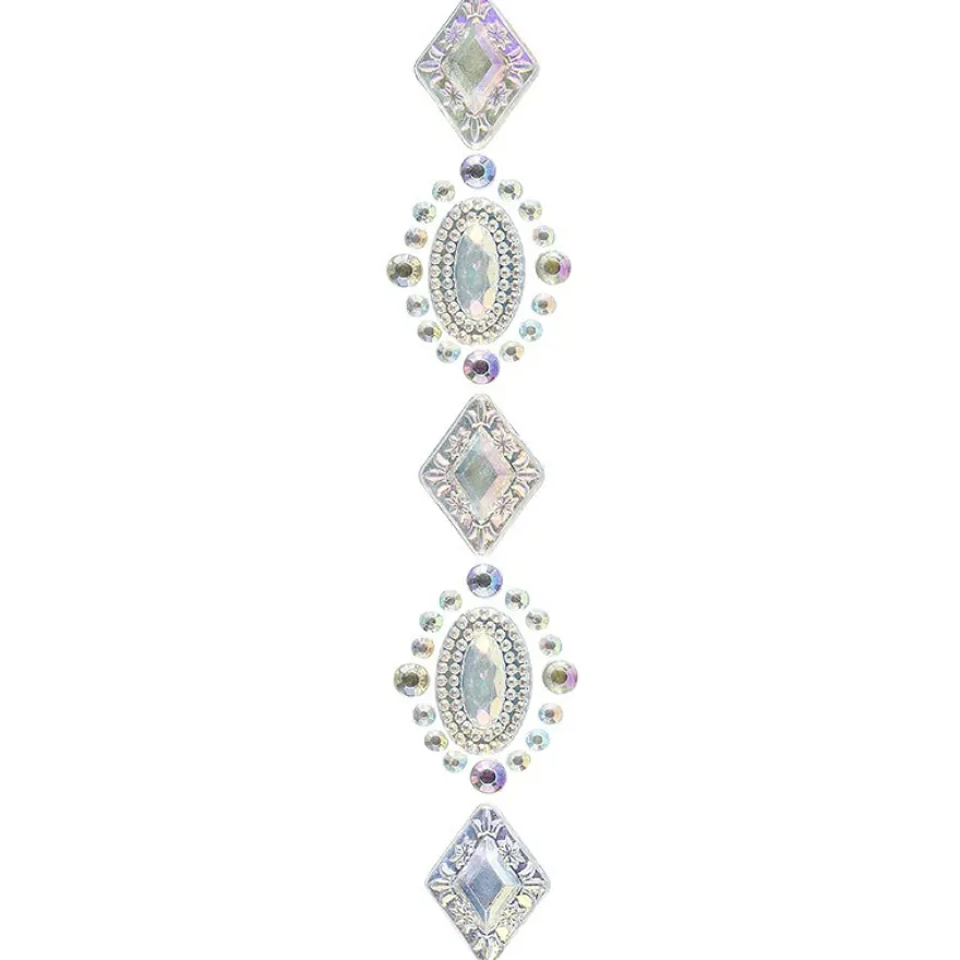 Kristallkunst, Zier-Bordüre, 10cm x 30cm, selbstklebend, klar irisierend