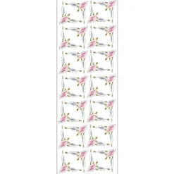 Kristallkunst, Zierecken-Ornament 1, 10cm x 30cm, selbstklebend, klar/rosa/bernstein hell irisierend
