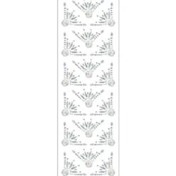 Kristallkunst, Zierecken-Ornament 2, 10cm x 30cm, selbstklebend, klar irisierend