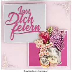Kristallkunst, Zierecken-Ornament 1, 10cm x 30cm, selbstklebend, klar irisierend
