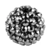 Kristall-Perlen, Ø 18mm, anthrazit, 10 Stück