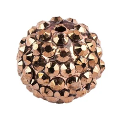 Kristall-Perlen, Ø 10mm, bronze, 10 Stück