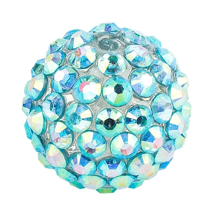 Kristall-Perlen, Ø 14mm, mint-irisierend, 10 Stück