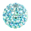 Kristall-Perlen, Ø 18mm, mint-irisierend, 10 Stück