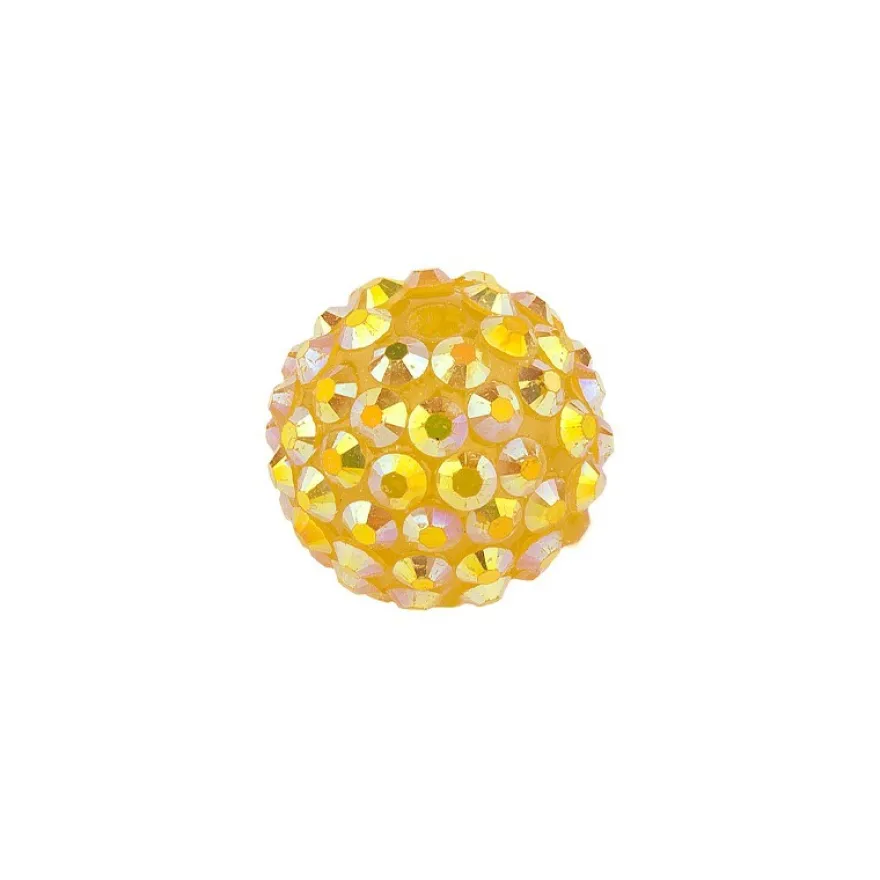 Kristall-Perlen, Ø10 mm, 10 Stück, gold-irisierend
