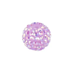 Kristall-Perlen, Ø18 mm, 10 Stück, rosé-irisierend