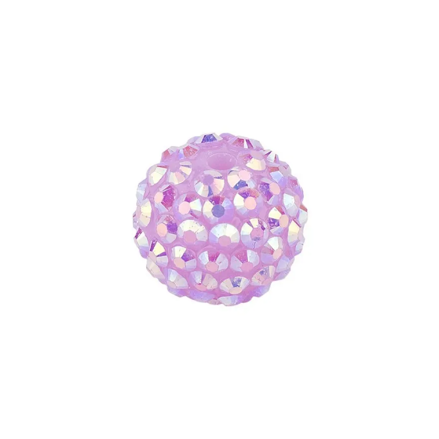 Kristall-Perlen, Ø18 mm, 10 Stück, rosé-irisierend
