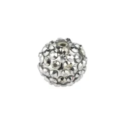 Kristall-Perlen, Ø18 mm, 10 Stück, silber