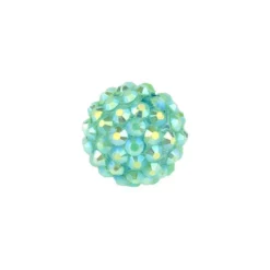 Kristall-Perlen, Ø10 mm, 10 Stück, türkis-irisierend
