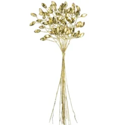 Kristallzweige, Navette, 14cm, silber hinterlegt, grün, 10 Stück