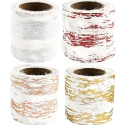 Kunstfell-Band mit Metallic-Effekt, 6,3cm breit, 2m lang, 4 Stück