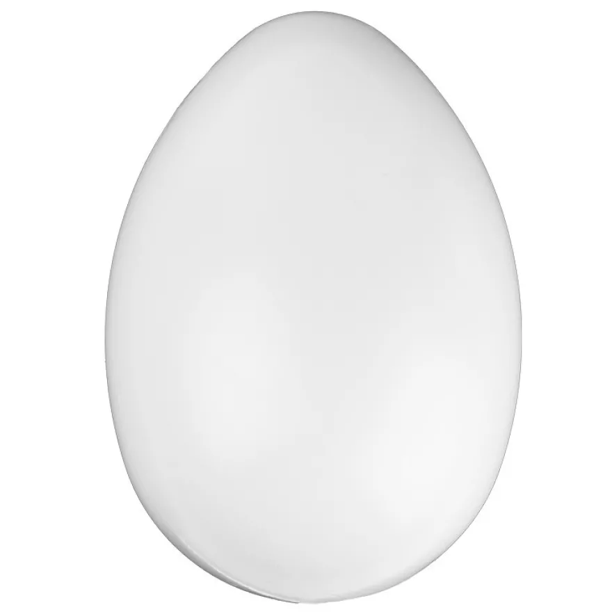 Kunststoff-Ei mit Loch, 10 cm, Ø 7,5cm, weiß
