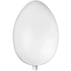 Kunststoff-Ei mit Loch, 24cm hoch, Ø 17cm, weiß, mit Stutzen