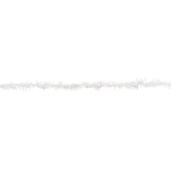 Lametta-Band, Ø 1cm, 2m lang, metallic-weiß, irisierend