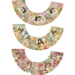 Lampenschirme aus Naturpapier, Engel, selbstklebend, mit Goldfolienveredelung, 3 Stück