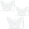 Laser-Aufleger Schmetterlinge, Design 1, je 2 Stück in 3 Größen, weiß, hochglänzend, 6 Stück
