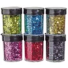Laser-Glimmer, quadratisch, metallic, 6 Dosen