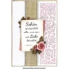 Laser-Grußkarten, Rose, 16,5cm x 11,5cm, naturweiß, inkl. Einleger und Umschläge, 5 Stück