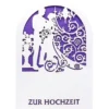 Laser-Grußkarten, Zur Hochzeit 1, 11,3cm x 16,1cm, naturweiß, inkl. Einleger & Umschläge, 10 Stück