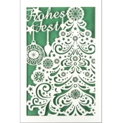 Laser-Grußkarte "Weihnachten 5", 12cm x 18cm, mit Einleger & Umschlag