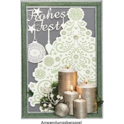 Laser-Grußkarte "Weihnachten 5", 12cm x 18cm, mit Einleger & Umschlag