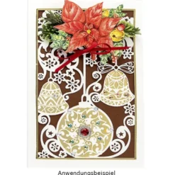 Laser-Grußkarte "Weihnachten 6", 12cm x 18cm, mit Einleger & Umschlag