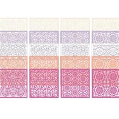 Laser-Kartenaufleger, Blumen 2, 14cm x 14cm, 4 versch. Designs, 5 Farbtöne, 20 Stück