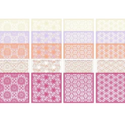 Laser-Kartenaufleger, Blumen 1, 14cm x 14cm, 4 versch. Designs, 5 Farbtöne, 20 Stück