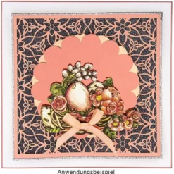Laser-Kartenaufleger, Blumen 1, 14cm x 14cm, 4 versch. Designs, 5 Farbtöne, 20 Stück