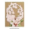 Laser-Kartenaufleger, Blumenkorb, 14,5cm x 10,7cm, 220 g/m², 5 Farben, 20 Stück