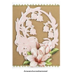 Laser-Kartenaufleger, Blumenkorb, 14,5cm x 10,7cm, 220 g/m², 5 Farben, 20 Stück