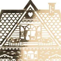 Laser-Kartenaufleger, Haus, 12,4cm x 13,9cm, 4 Farbtöne, 20 Stück