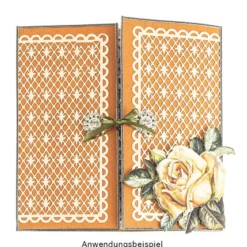 Laser-Kartenaufleger, Hintergrund, Französische Lilie, 14,8cm x 9,6cm, 220 g/m², 5 Farben, 20 Stück