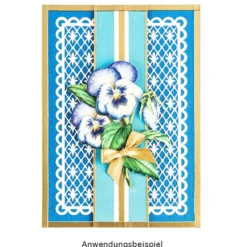 Laser-Kartenaufleger, Hintergrund, Französische Lilie, 14,8cm x 9,6cm, 220 g/m², 5 Farben, 20 Stück