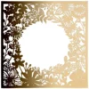 Laser-Kartenaufleger, Hintergrund, Blumenkranz, 14cm x 14cm, 220 g/m², 5 Farben, 20 Stück