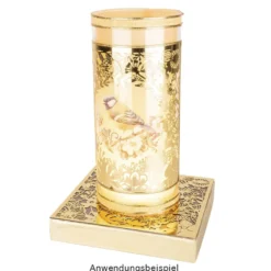 Laser-Kartenaufleger, Hintergrund, Blumenkranz, 14cm x 14cm, 220 g/m², 5 Farben, 20 Stück