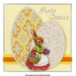 Laser-Kartenaufleger, Ostereier 2, 14,8cm x 9,4cm, 220 g/m², 5 Farben, 20 Stück