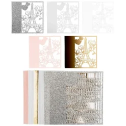 Laser-Kartenaufleger, Paris, 14cm x 14cm, 220 g/m², 5 Farben, 20 Stück