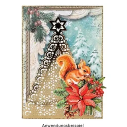 Laser-Kartenaufleger, Tannenbaum, 10,3cm x 14,8cm, 4 Farbtöne, 20 Stück
