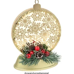 Laser-Kartenaufleger, Weihnachtskugel, 14,1cm x 11,8cm, 4 Farbtöne, 20 Stück