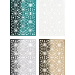 Laser-Kartenaufleger, Zierdeckchen Ornamente, 14,8cm x 10,5cm, 4 Farbtöne, 20 Stück