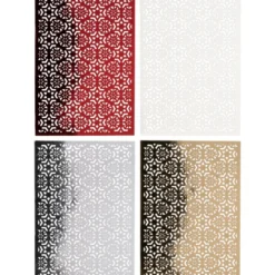 Laser-Kartenaufleger, Zierdeckchen Sterne, 14,8cm x 10,5cm, 4 Farbtöne, 20 Stück