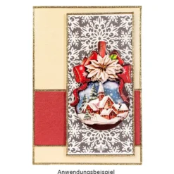 Laser-Kartenaufleger, Zierdeckchen Eiskristalle 1, 14,8cm x 10,5cm, 4 Farbtöne, 20 Stück