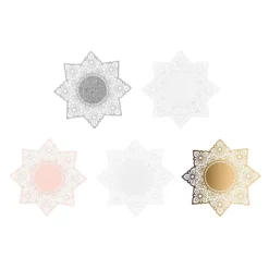 Laser-Kartenaufleger, Zierdeckchen, Ornament 3, Ø 14cm, 220 g/m², 5 Farben, 20 Stück