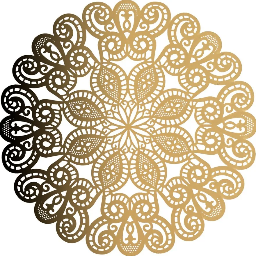 Laser-Kartenaufleger, Zierdeckchen, Ornament 22, Ø 14cm, 220 g/m², 5 Farbtöne, 20 Stück