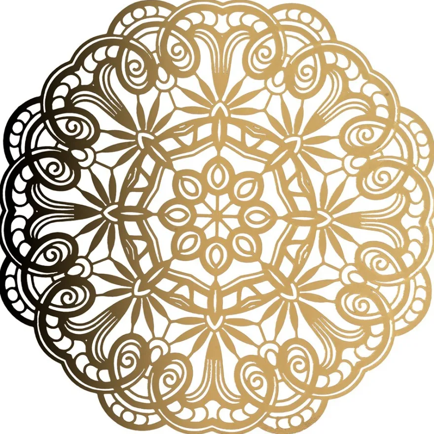 Laser-Kartenaufleger, Zierdeckchen, Ornament 16, Ø 14cm, 220 g/m², 5 Farbtöne, 20 Stück